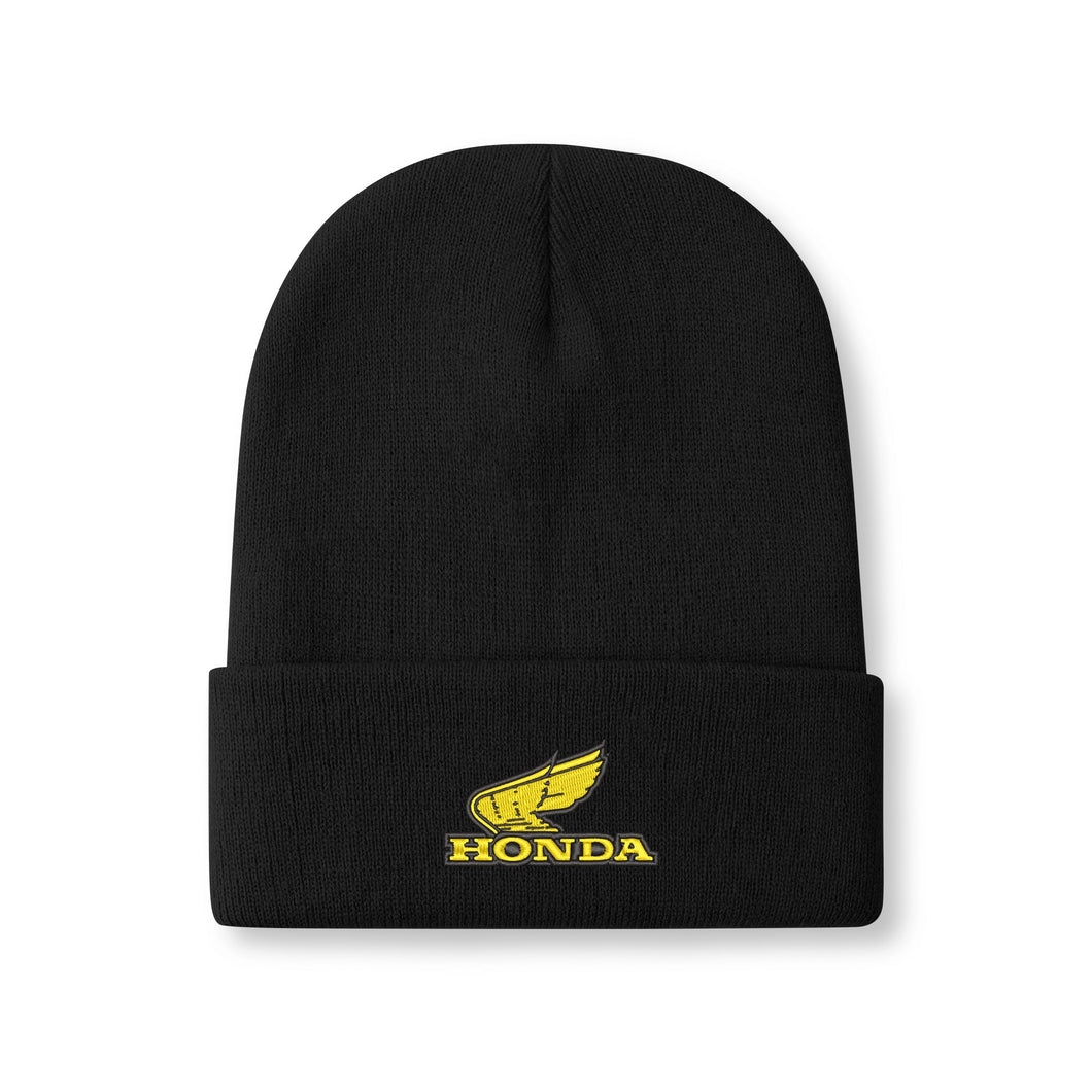 Bonnets en tricot brodés du logo rétro Honda