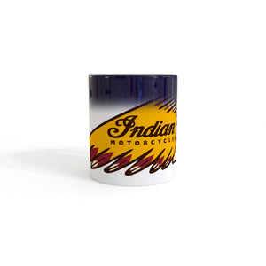 Wärmeempfindliche Tasse mit indischem Motorrad-Logo