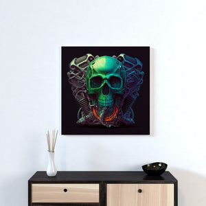 Art mural numérique V-Twin Skull