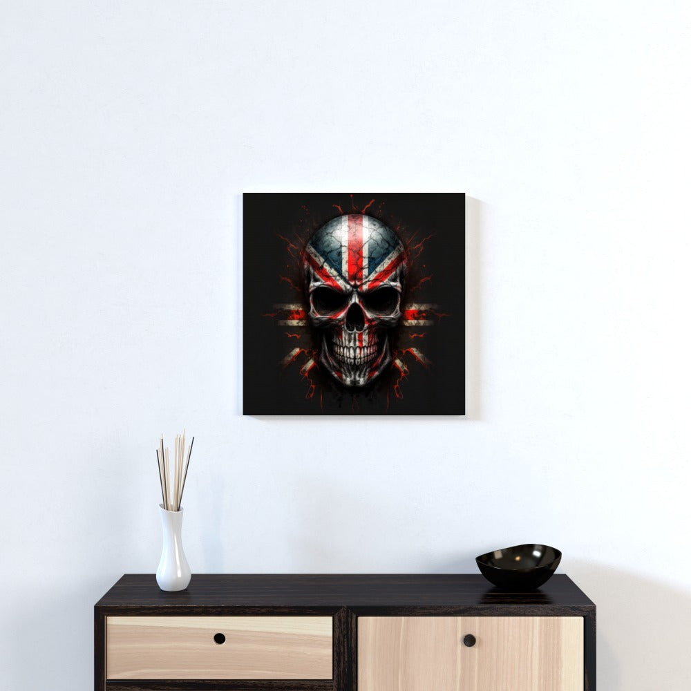 Skull with Union Jack Overlay in Digital Wall Art