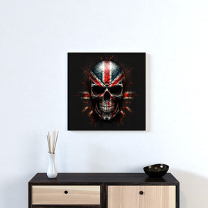 Skull with Union Jack Overlay in Digital Wall Art