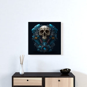Skull V-Twin Digital Wall Art
