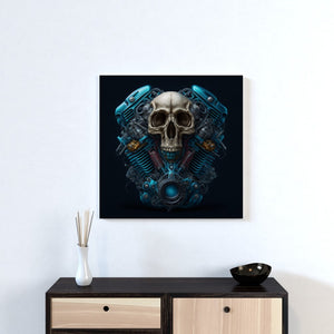 Art mural numérique Skull V-Twin