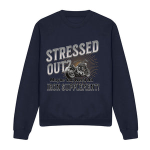 Stressé? Sweat-shirt à slogan motard amusant