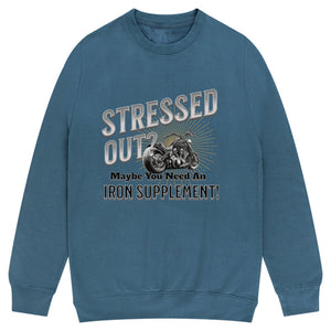 Stressé? Sweat-shirt à slogan motard amusant