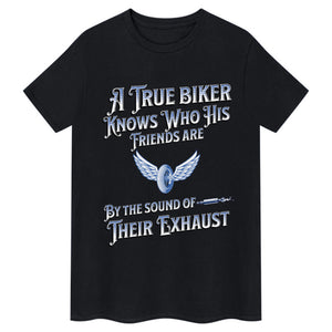 A True Biker  Slogan T-Shirt