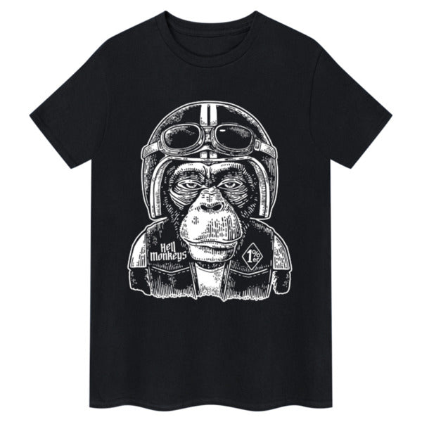 Hell's Monkey 1%'er Ape Biker T-shirt