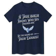 Indlæs billede til gallerivisning A True Biker  Slogan T-Shirt
