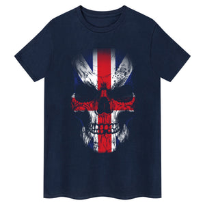 T-shirt de conception de drapeau de crâne du Royaume-Uni