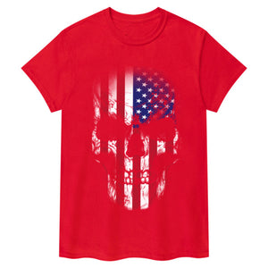 USA-Totenkopf-Flaggen-T-Shirt