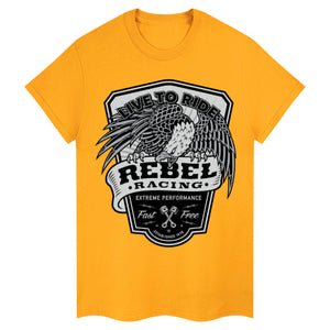 Live To Ride Rebel Rcing Biker T-shirt