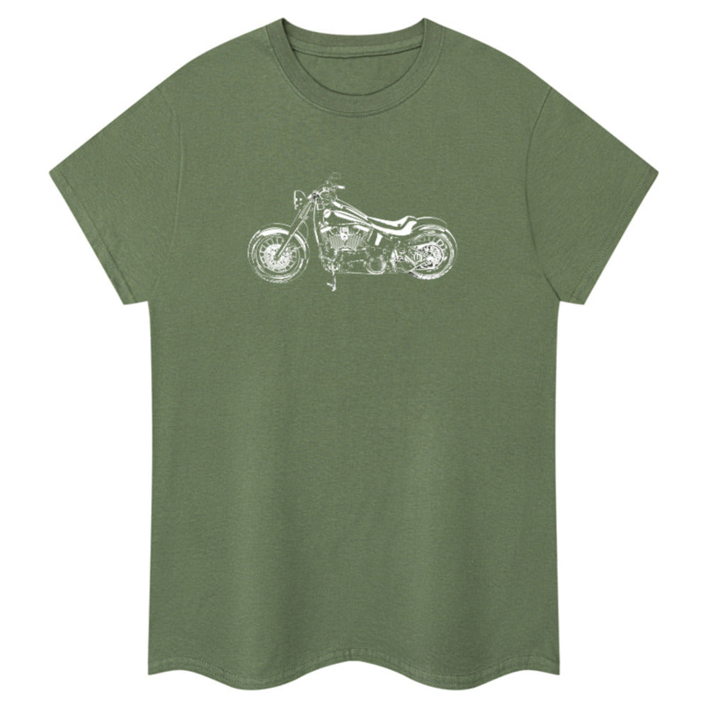 Harley Davidson Fat Boy Motorcycle T Shirt Biker T Shirt UK