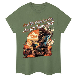 Sind wir schon da? Biker-T-Shirt