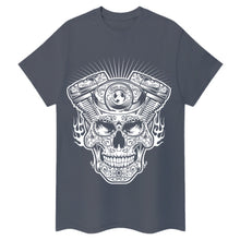 Lade das Bild in den Galerie-Viewer, Skull Engine Biker T-Shirt
