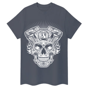 Skull Engine Biker T-Shirt