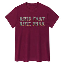 Load image into Gallery viewer, Ride Fast, Ride Free Biker T-Shirt
