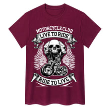 Charger l&#39;image dans la galerie, T-shirt motard Live To Ride, Ride To Live
