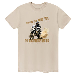 Wo die Straße endet, beginnt das Abenteuer. BMW Motorrad T-Shirt