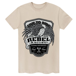 Live To Ride Rebel Rcing Biker T-shirt