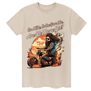 Sind wir schon da? Biker-T-Shirt