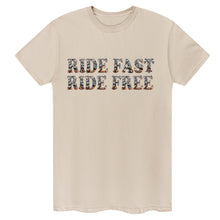 Load image into Gallery viewer, Ride Fast, Ride Free Biker T-Shirt
