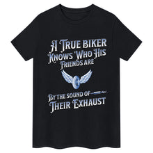 Ladda upp bild till gallerivisning, A True Biker  Slogan T-Shirt
