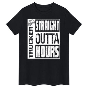 Trucker-T-Shirt Straight Outta Hours Lustiges Design