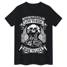 Load image into Gallery viewer, Live To Ride, Ride To Live Biker Tee
